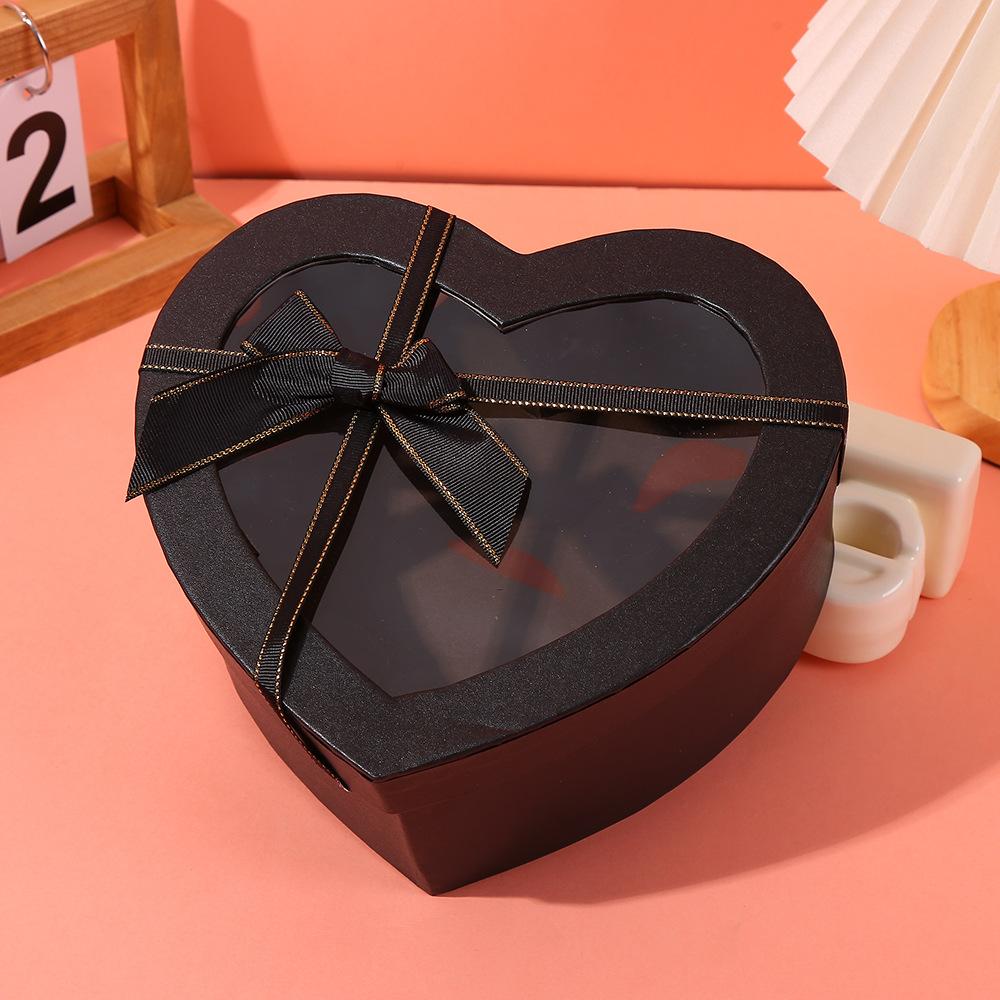 

Transparent Bow Love Box Heart Bow Gift Box Qixi Valentine S Day Gift Box Birthday Gift Box With Hand Gift Box Holiday Gift Box (As shown-15887)-S-16X14X6