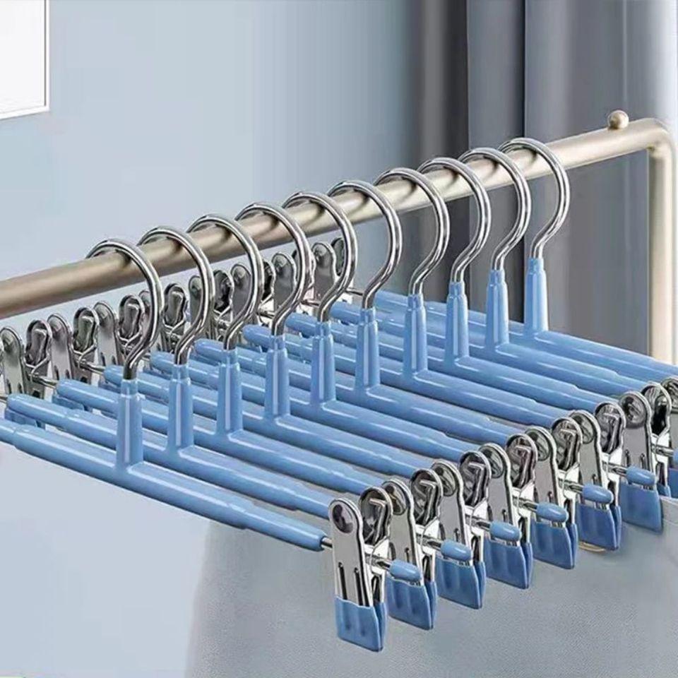 1 Pezzo Clip per Bastone Acciaio Inossidabile Clip per Armadio Pantaloni Molletta Antiscivolo Pinza per Pantaloni Appendiabiti per Gonna