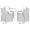 Vidaxl 5-Cz. Garden Furniture Set With Cushions, Black, Poly Rattan