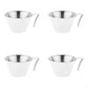 4Pcs Stainless Steels Espresso Coffee Extraction Cup with Graduated Measuring Cup Practical Ounces Cup Coffee Accessories M68E