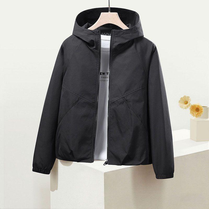 

Trench Coat Women Spring Autumn Clothes Hooded Windbreaker Jacket Female Outerwear Tops Student Coats 3XL 3XL