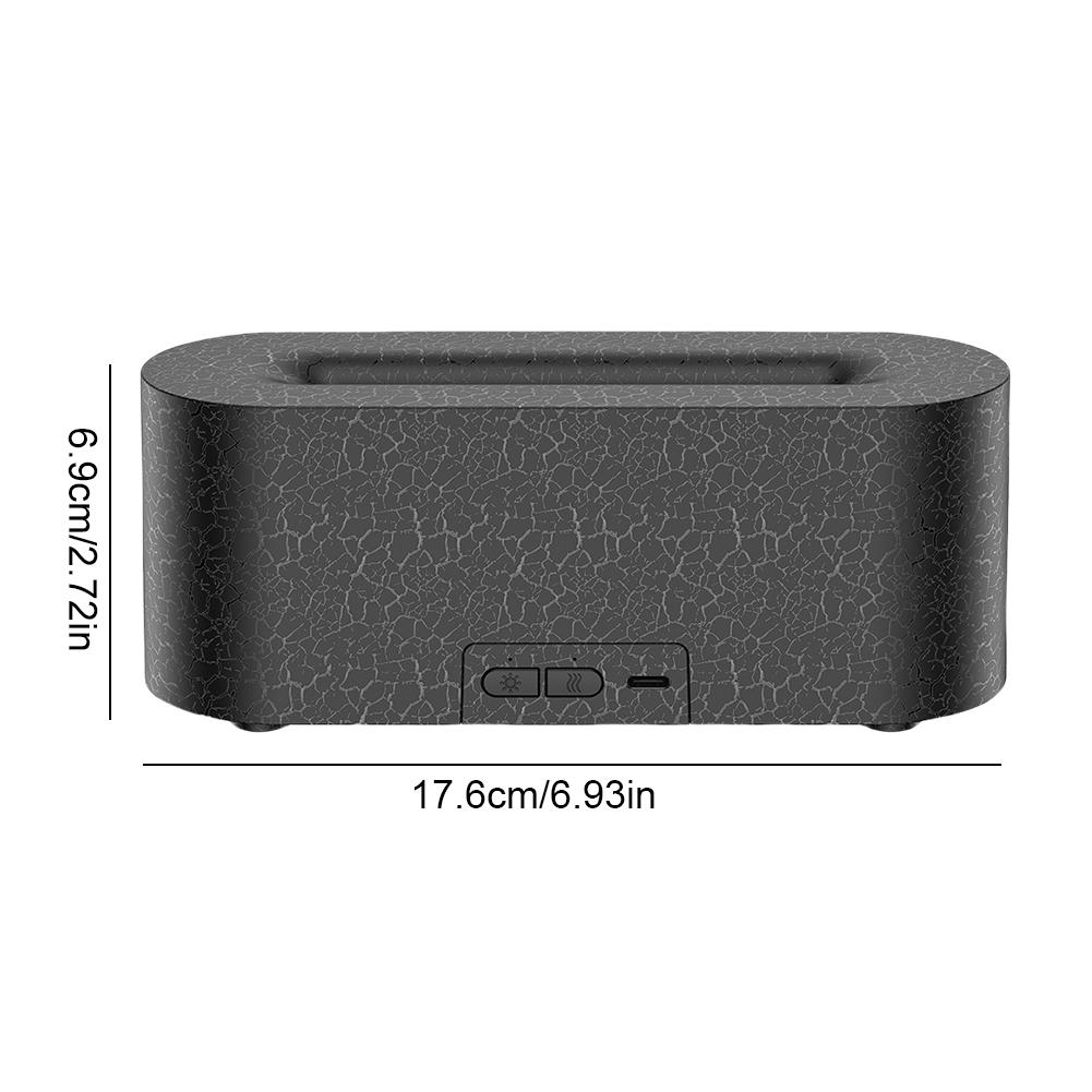 USB 7 Colorful Flame Aroma Diffuser Flame Essential Oil Diffuser Flame Aromatherapy Essential Oil Diffuser for Home Room Office