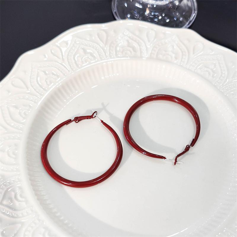 New Trendy Hoop Earrings for Women 50mm Big Hyperbole Colorful Circle Earrings Personality Punk Fashion Ear Accessories Brincos