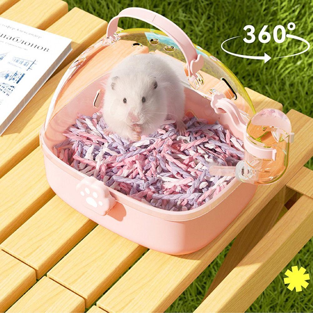 Transparent Hamster Cage Breathable Pet House Carry Holder Pet Carriers Cage  for Small Pet