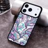 Indische Blume Henna Mandala Handyhülle für iPhone 17 16 15 Pro Max Air 14 13 12 11 Plus Stoßfeste Hülle