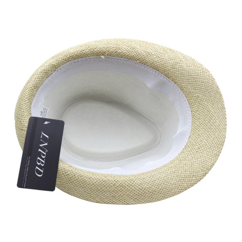 LNPBD Hot Unisex Women Men Fashion Summer Casual Trendy Beach Sun Straw Panama Jazz Hat Cowboy Fedora Hat Gangster Cap