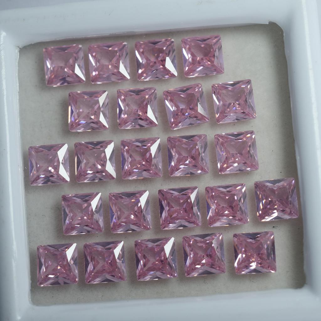 51 Pcs Lot Natural Pink Sapphire Square Cut 5x5mm Certified Loose Gemstones
