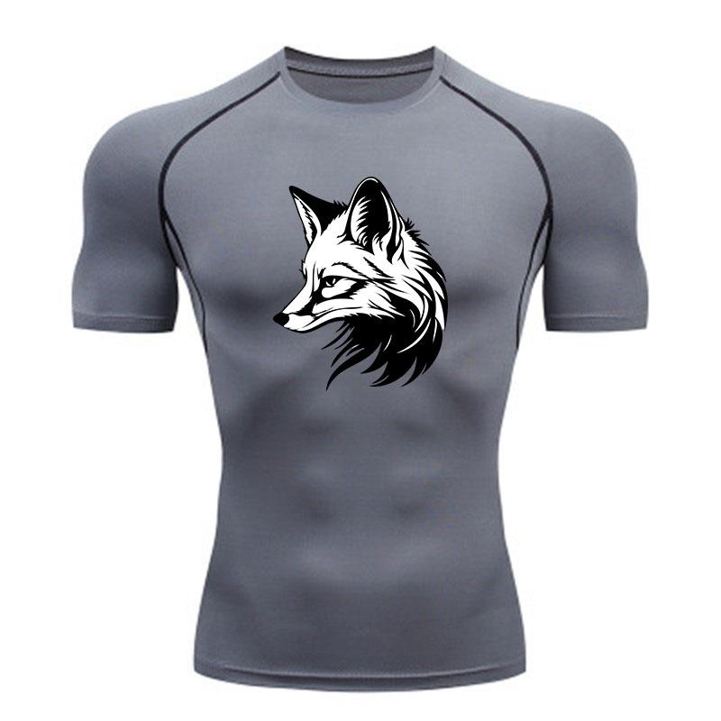 Men's Quick Dry Compression Fitness T-shirt, Stylish Black W