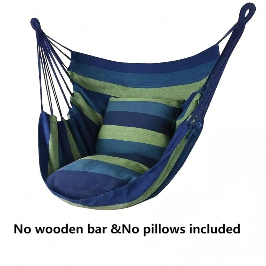 1 Pezzo Sedia Sospesa Comoda, Sedia Amaca Con Ampio Cuscino Spesso, Sedia a Dondolo a Strisce Classiche Adatta Per Camera da Letto, Patio, Balcone