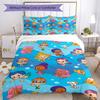 3pcs Bubble Guppies Bedding Set Duvet Cover Closure Includes 1 Duvet Cover & 2 Pillowcases, Soft and Comfortable for All Seasons.