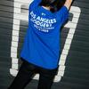 New MLB Drop Shoulder Sleeve T Shirt Unisex Blue 31TS04031-07U