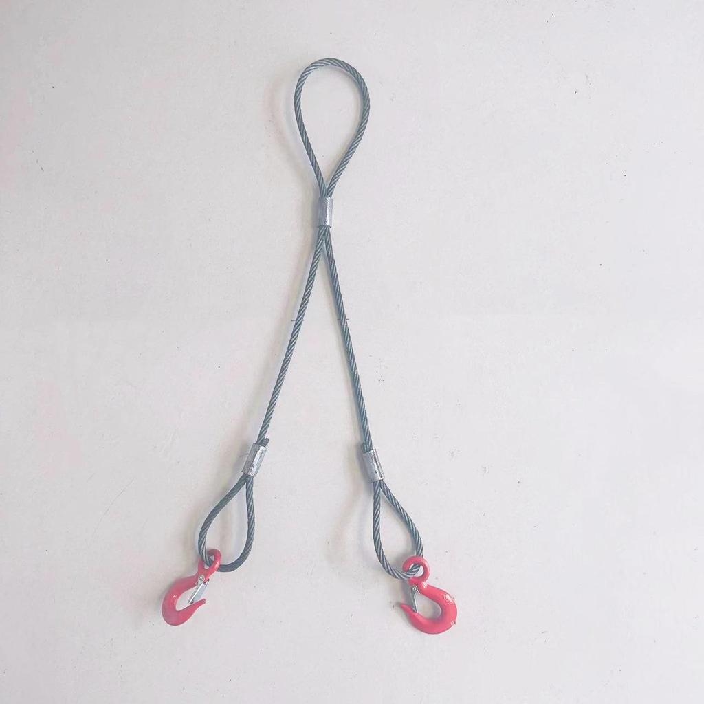 Vinç Bakım Riggingi için Kancalı İki Bacaklı Preslenmiş Tel Halat Sapan