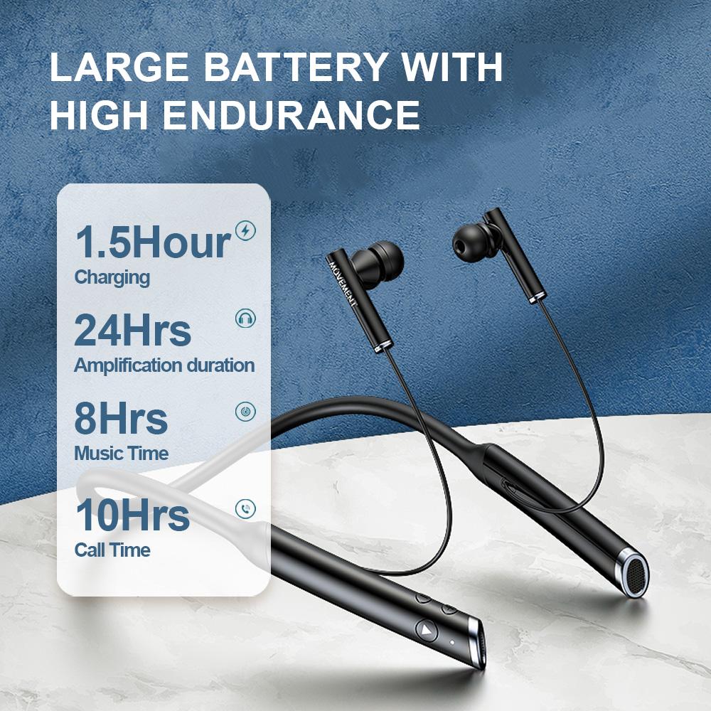 Hanging neck Bluetooth earphones with hearing aid function accessory wireless noise reduction and sound amplification parts
