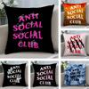 A-Anti Social Social Club Pillow Case Plush Fabric Soft Double Sided Print Sofa Cushion Cover Throw Pillow Covers