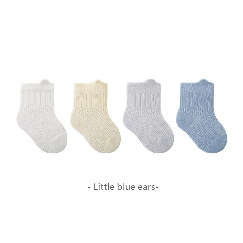4 Pairs/Lot  Newborn Socks Thin Mesh Breathable Baby Socks Solid color Summer Children Socks For 0-5Y Bebe