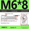 304 Stainless Steel Hex Socket Cap Screw with Washer - Sizes M3, M4, M5, M6, M8, M12