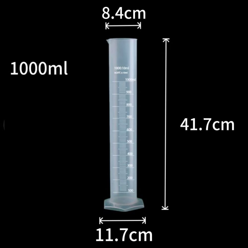 Transparents Graduated Cylinder Plastic Sturdy Measuring Cups Professional Trial Test Liquid Tube for Measurement Usage