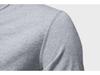 Pánské jednobarevné americké letní jednobarevné tričko Henley s polovičním rukávem - trendy sportovní oblečení pro volný čas