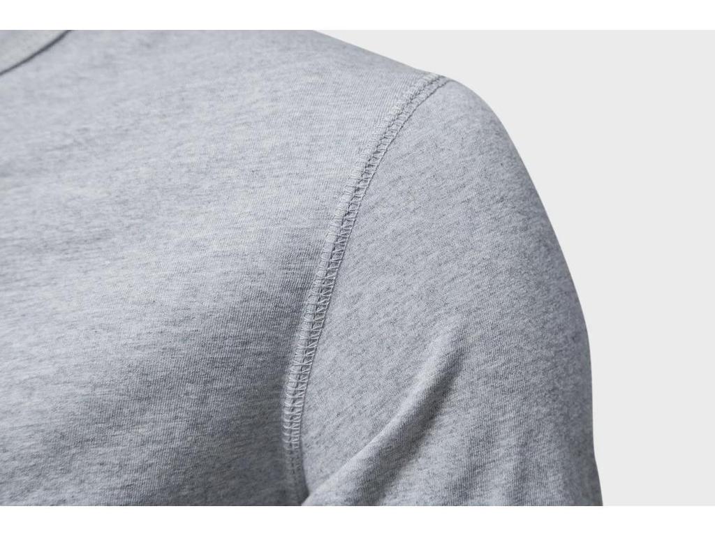 Pánské jednobarevné americké letní jednobarevné tričko Henley s polovičním rukávem - trendy sportovní oblečení pro volný čas