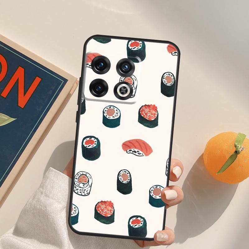 Kawaii Sushi Pattern Case For OnePlus Nord 5 CE 2 3 4 Lite N20 N30 OnePlus 15 13 12 11 13T 10T 10R 12R 13R Cover