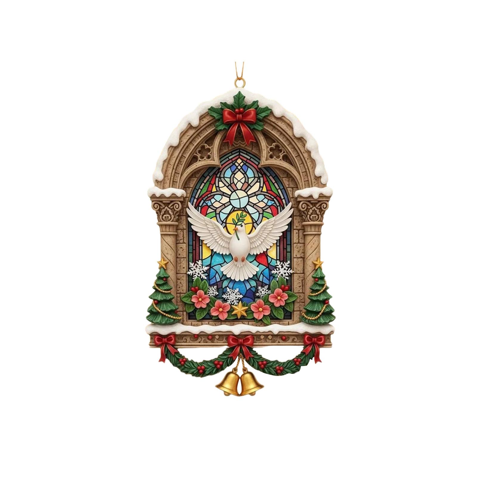 

Рождественская подвеска Подвеска для украшения рождественской елки 2D Плоский акрил One Size