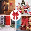 Christmas Wreath Bow 23.6in Lighted Garland Christmas Decorations Wreath Red Bows For New Year Fireplace Table Centerpiece decor