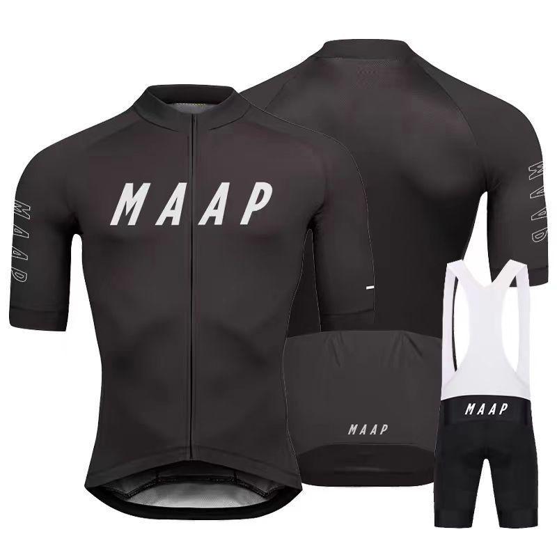 MAAP Mens Cycling Jersey Bib Shorts Set Performance Road Bike Apparel Breathable