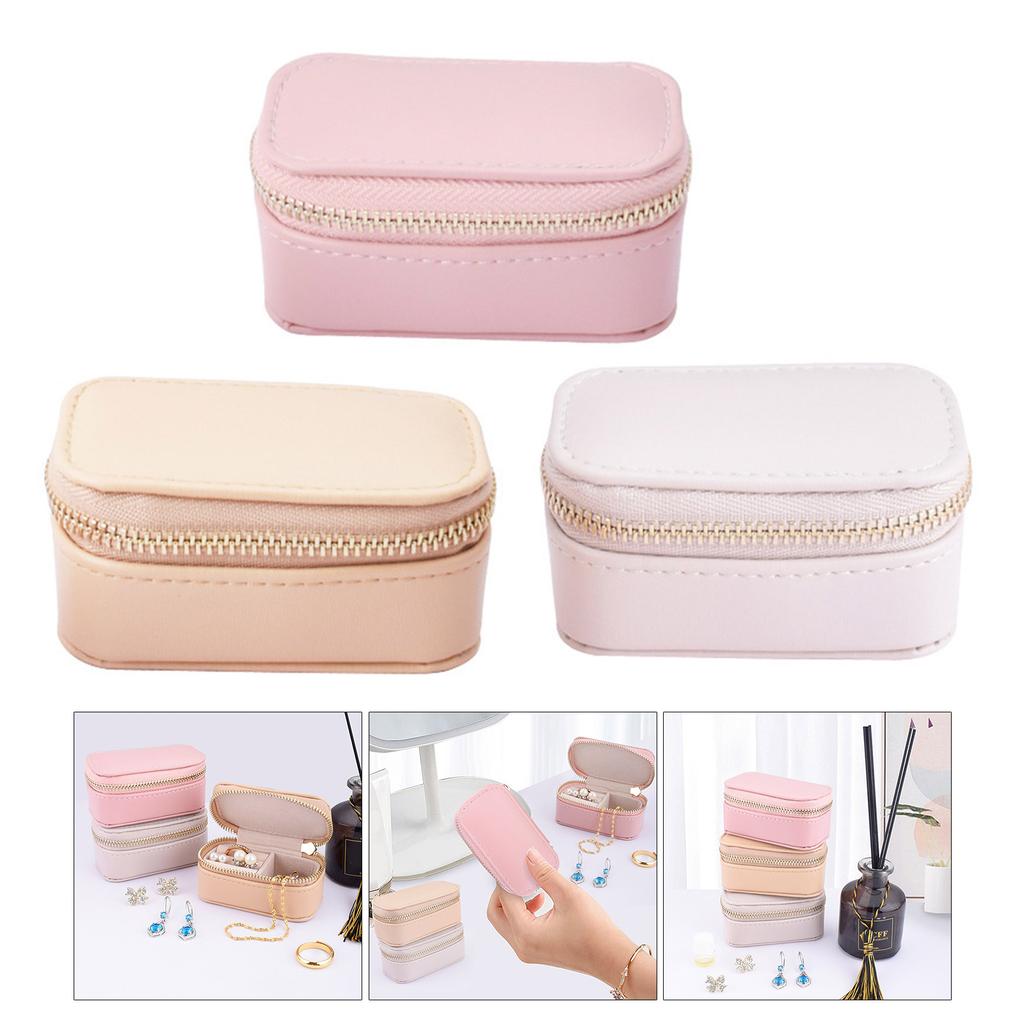 Portable Jewelry Storage Box Rings Earring Travel Case Elegant Organizer Women Necklace Storage Case Diaplay Gift Boxes