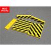 10pcs / Lot MY OWN CREATION Blocks DO-IT-YOURSELF Warning Signs Tile 1x4 Black Yellow Danger Stripes Black Pattern 2431p52 Building Blocks Children