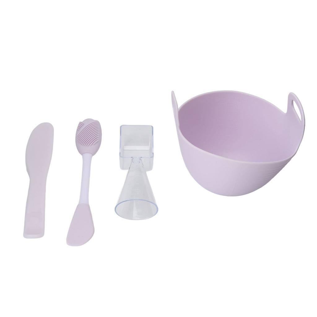 Facial Mask Mixing Bowl Soft Reusable Silicone Face Mud Mask Mixing Bowl with Spoon for Beauty