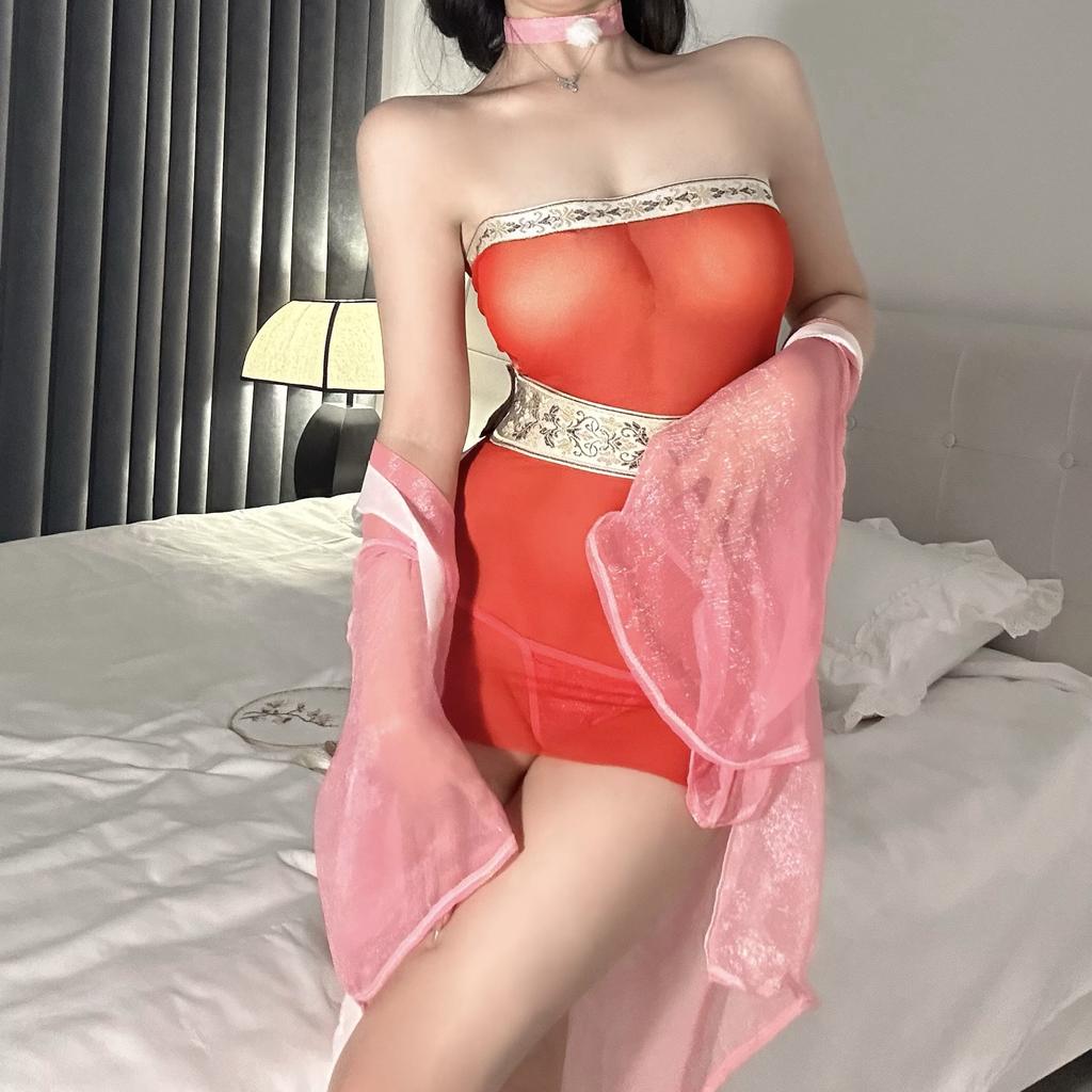 Sexy pajamas sexy underwear antique uniform pure desire pajamas small breasts show big bride hanfu temptation suit