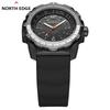 NORTH EDGE EVOQUE 2 Unisex Sport-Armbanduhr mit Solarantrieb Wasserdicht 50M Leuchtendes Gummiarmband Touch-Bedienung BT Anrufbeantwortung Magnetisch