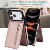 Crossbody Zipper Cards Solt Wallet Flip Leather Case For iPhone 17 Pro Max 16 Plus 15 14 13 12 11 Long Lanyard Bag Book Cover