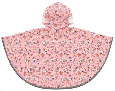 Skater Regenponcho für Kinder, Regenmantel mit Sanrio-Charakter, gemischt, für Mädchen, geeignet für Körpergröße 80–100 cm, RAPO2
