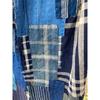 Used B55 Rags, Stole, Old Cloth, Remake, Indigo Dye, Patchwork, Sewing, Sashiko