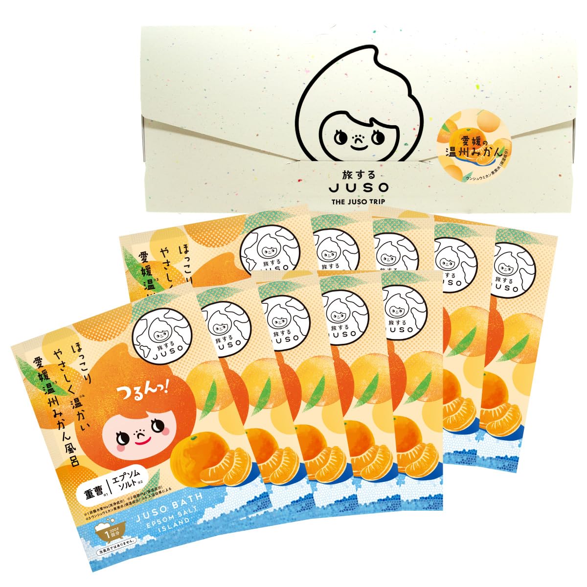 

Путешествия JUSO BATH POWDER Ehime Onshu Mikan 10 индивидуально ванна облачный местный горячий источник Эпсом выпечка ванна аромат мандарина апельсина Ванна, пакеты,