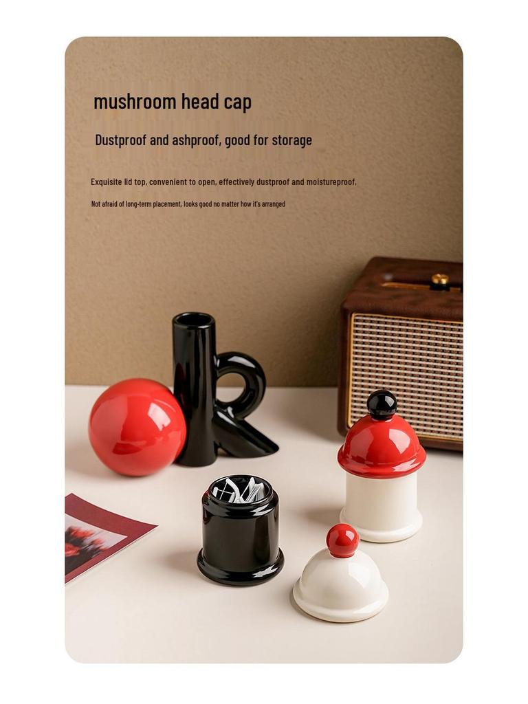 Beihanmei Ceramic Toothpick Holder & Swab Jar: Cute, Creative Storage for Living/Dining Room.