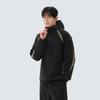 Lightweight Taslan Color Block Hooded Windbreaker Dark Charcoal (S26SULWB56)