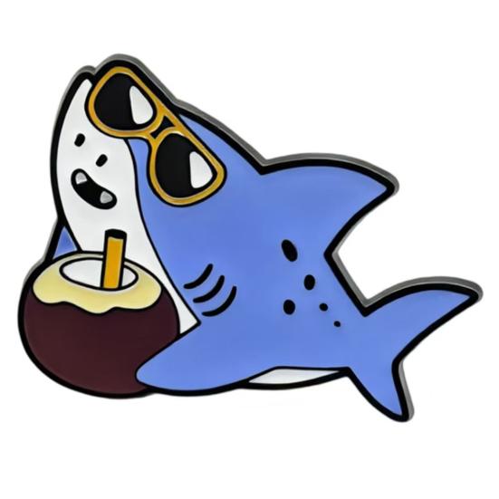 Sea Animal Brooch, Cute Marine Creature Brooch, Creative Metal Badge, Cartoon Ocean Animal Styling Hard Enamel Pins for Schoolbag Backpack Hat Clothes A