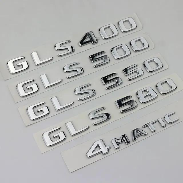 Lettere Cromate 3D in ABS per Emblema Auto Adesivi Logo Mercedes Benz GLS 63 AMG 400 450 500 550 580 X167 X166 Accessori
