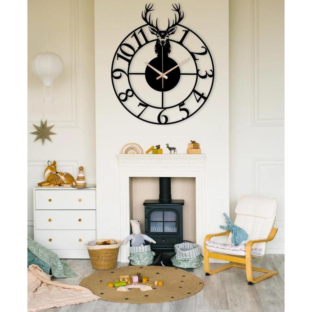 Stylish Metal Wall Clock for Living Room, Bedroom, Office, Kitchen, Home and Hall | Antique Fancy Big Size Modern Wall Watch for Home Decor (60CM)