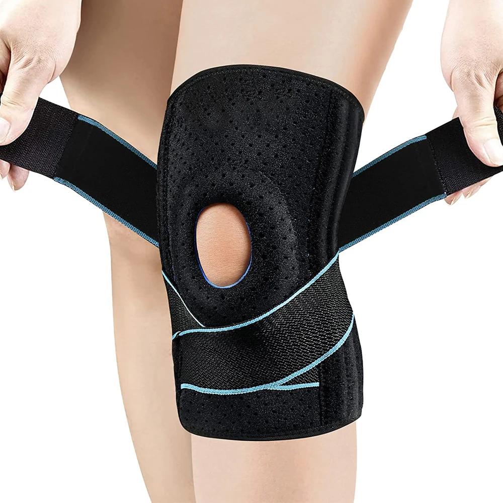 1Pcs Knee Braces for Knee Pain, Adjustable Knee Support with Patella Gel Pad,Side Stabilizers,Wrap for Sports