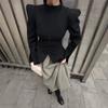 Veste pour femme à nouer à la taille, revers, manches longues, décontractée, ample, vêtement d'extérieur, mode automne-hiver, manteau ceinturé pour dames
