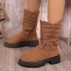 Women's Mid-Tube Snow Boots Women's Winter New Warm Women's Cotton Boots Strap Furry Boots