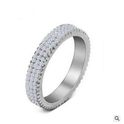 Three Sided Diamond Set Women's Ring Wheel Ring Fully Diamond-set Australian Jewelry