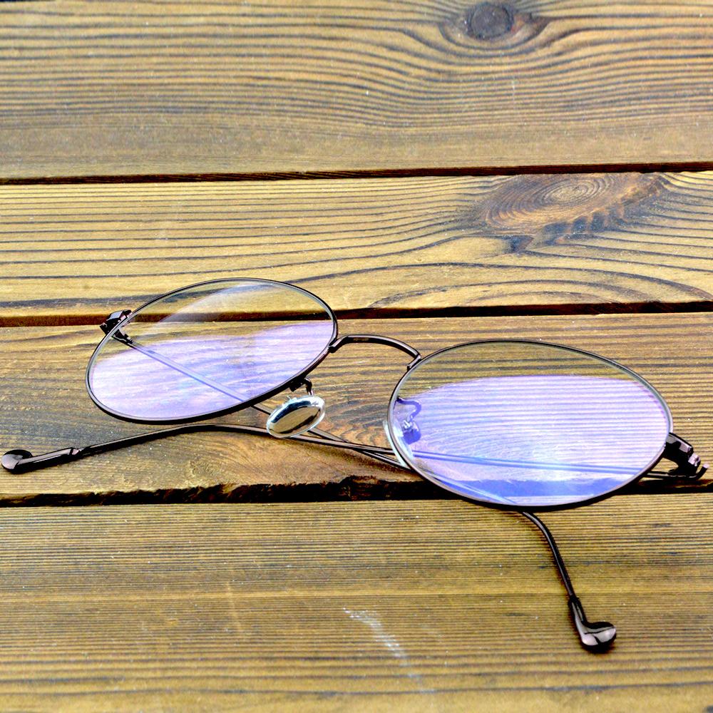 Titanium Round Optical Glasses Frame – Classic Academic Style Lightweight Metal Eyewear for Men and Women