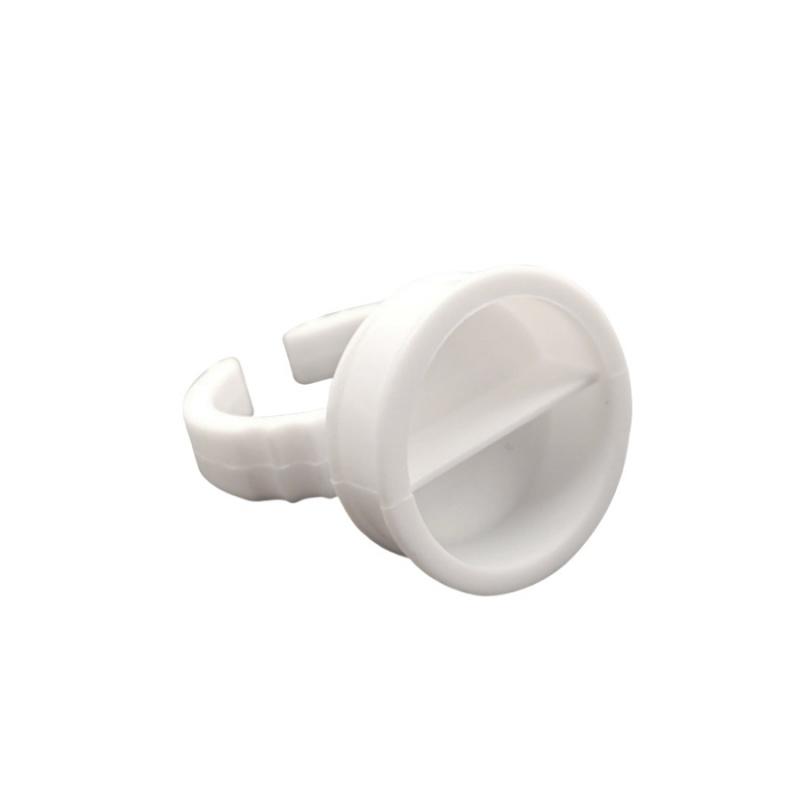100pcs/packMicroblading Pigment Cup Ring Eyelash Extension Glue Tray with Dividers Plastic Ring Cup