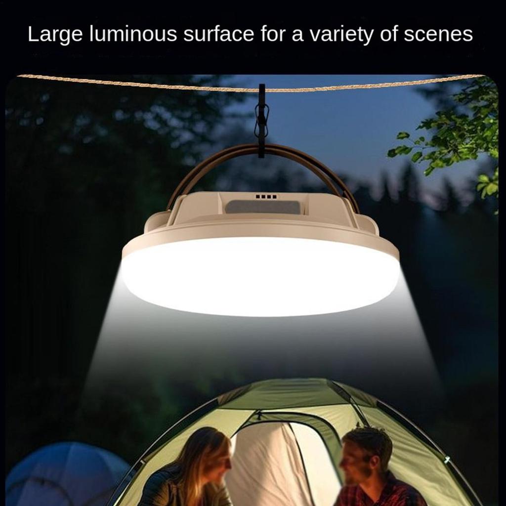 Solar Camping Lantern 4-Mode Waterproof Rechargeable Super Bright LED Camping Lights for Outdoor Hiking Backpacking Tent Night