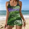 Women's Swimwear Tankini 2 Piece Swimsuit Gradient Fluid Pattern Vacation Bathing Suits
