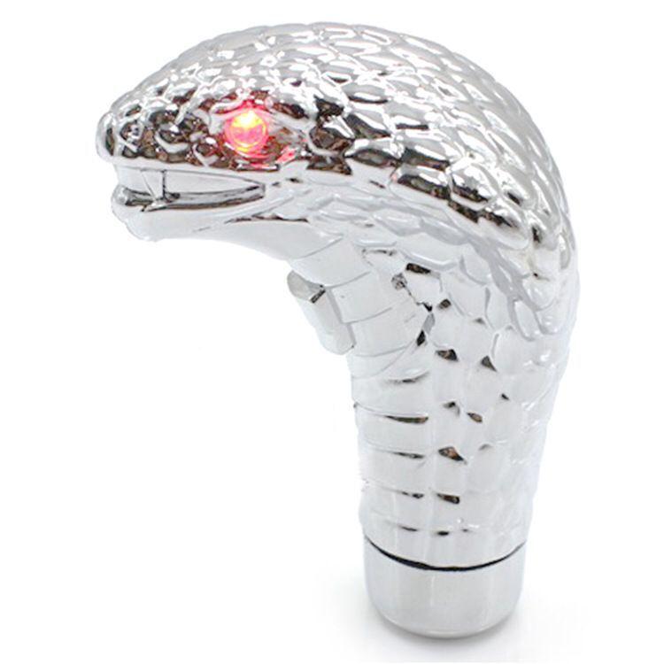 

Snake Shape Car Gear Shift Knob With Led Light Cobra Style Gear Lever Handle Universal Car Modification Interior Accessory червоний